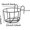 4 Pack Hanging Railing Planters Flower Pot Holders Plant Iron Racks Fence Metal Potted Stand Mounted Balcony Round Plant…