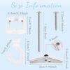 Hotop 4 Sets Ceiling Hooks for Hanging Plants Swag Ceiling Hooks Swivel Hook with Screw Bolt, Zinc Plated Screw Spring… - Image 2