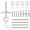 Hotop 4 Sets Ceiling Hooks for Hanging Plants Swag Ceiling Hooks Swivel Hook with Screw Bolt, Zinc Plated Screw Spring…