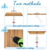 Hotop 4 Sets Ceiling Hooks for Hanging Plants Swag Ceiling Hooks Swivel Hook with Screw Bolt, Zinc Plated Screw Spring… - Image 3