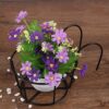 4 Pack Hanging Railing Planters Flower Pot Holders Plant Iron Racks Fence Metal Potted Stand Mounted Balcony Round Plant… - Image 7